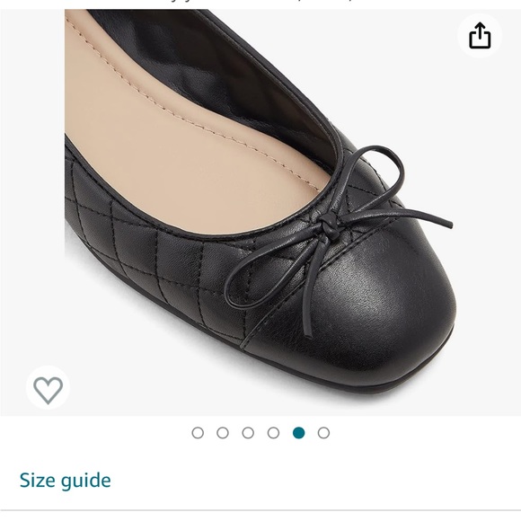 Black ballerina style leather Aldo shoes size 7.5 - Picture 3 of 9